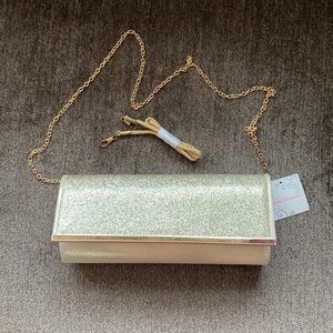 Lulu Townsend clutch sparkly gold